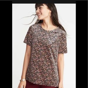 Funky Floral Velvet Top